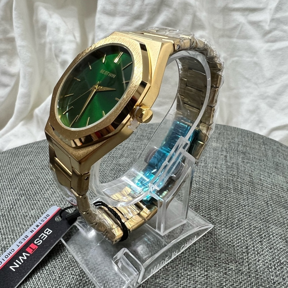 MENS BUSINESS WATCH ADJUSTABLE LINKS BRAND BESTWIN, STAINLESS STEEL ☑️ - Picture 4 of 10